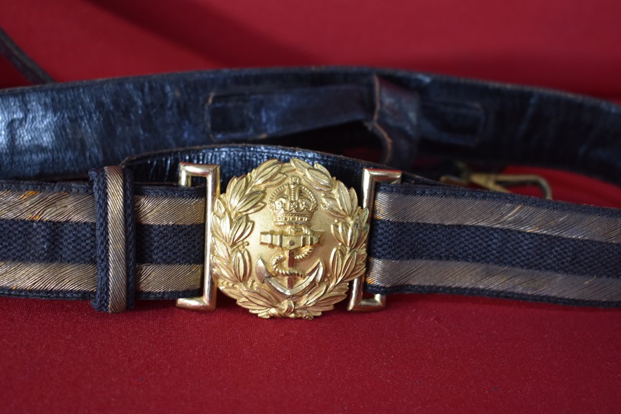 WW2 ERA RN/RAN OFFICERS SWORD BELT-SOLD